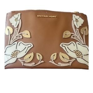 COPY - Michael Kors embellished floral leather wristlet